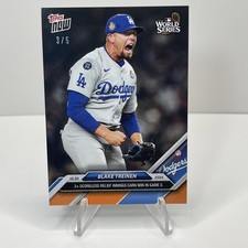 2024 Topps NOW Blake Treinen ORANGE /5 #883 Dodgers World Series SP 3/5 RARE