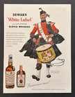 1956 Clan MacIntyre Tartan Drummer art Dewar's Whisky vintage print ad
