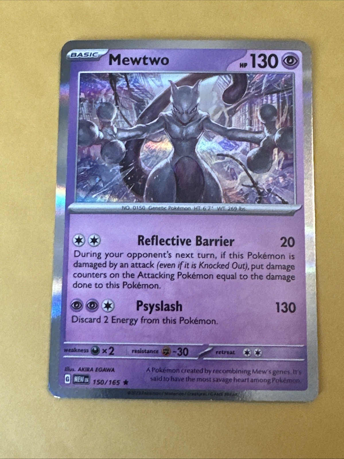 Mewtwo 151 Holo Pokémon TCG 150/165 Scarlet & Violet Rare