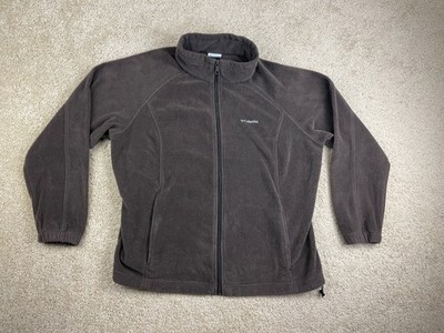 Columbia Benton Springs Fleece Jacket Women 2X Full Zip Outdoor Hiking Dark Gray