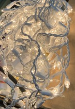   Home Accents Holiday 200 Clear Incandescent Mini Icicle Lights. 8ft   No Box