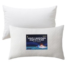 Cococu Toddler Pillow for 2-5 Year Olds,Organic Cotton 1 Pack, White