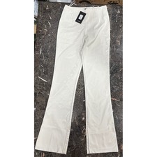 Fashion Nova Get Lost Faux Leather Pants Cream White High Rise Flare SP4309021FN