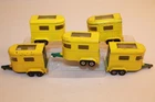 Five 1960s-1970s Vintage Lesney/Matchbox Pony & Horse Trailers #43 (w/ 2 Horses)