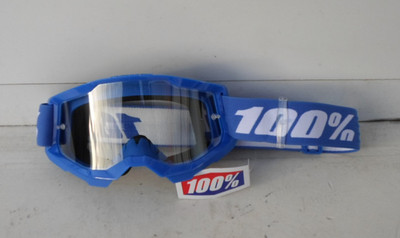 100% Crossbrille Strata 2 Blau Anti-Fog Glas Klar