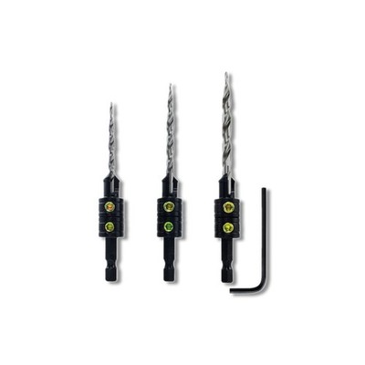 Make it Snappy 9/64 11/64 13/64 in Steel Tapered Countersink Set 3 pc 44300