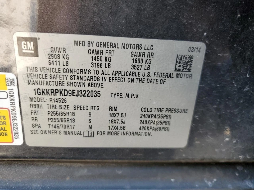 Conjunto hidráulico ABS usado se adapta a: GMC Acadia 2014 sin asistencia variable Power Stee Foto 2 de 4