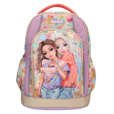 Topmodel - School Backpack Girl Power - Beige, Lilac, And Coral (41... NEW