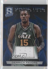 2013-14 Panini Spectra Game Time Materials /15 Derrick Favors #65