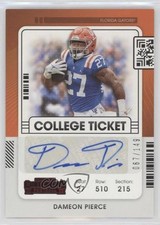 2022 Chronicles Draft Picks Contenders College Ticket Red Dameon Pierce Auto qf8