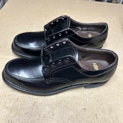 Vintage Herman Survivors Black Leather Shoes 10.5 C Made In The USA