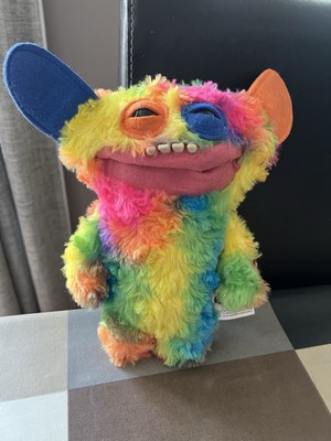 FUGGLER lustiges hässliches Grinsen Regenbogen bunt Monster weiches Plüschtier
