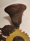 Vintage Heavy Cast Iron Sunflower Hand Bell - Hand-Painted Wall Decor  — photo 10