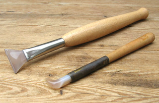 Vintage Bookbinding Tools Agate Burnisher Gilding Gold Leaf Decoration