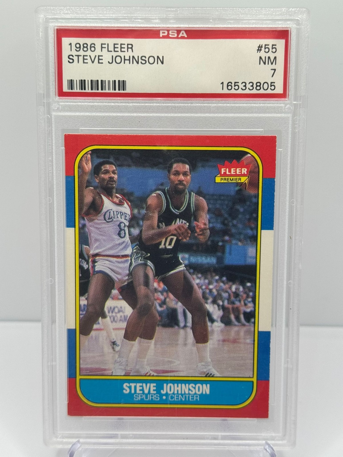 1986 Fleer Steve Johnson #55 PSA 7
