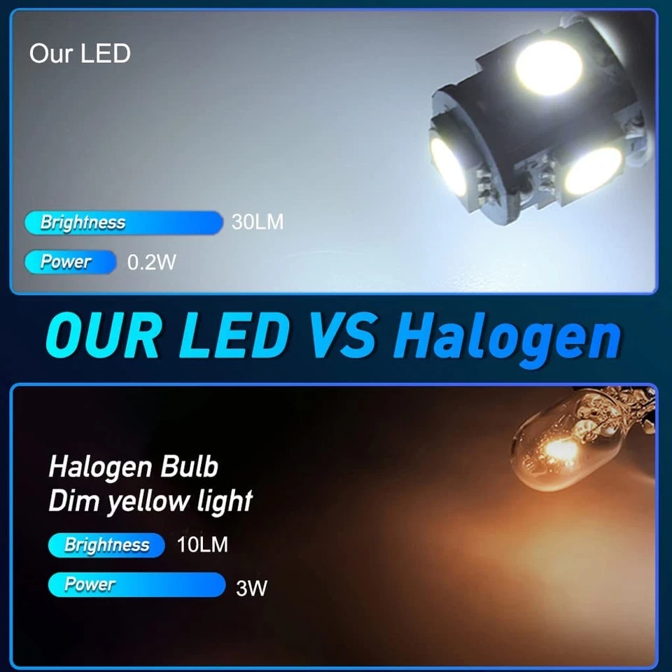 Grupo de bombillas LED + enchufes blancos para Oldsmobile 85-88 Cutlass Ciera Foto 4 de 4