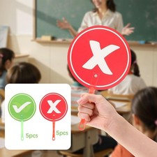 10Pcs Voting Paddles Interaction Signs Teacher Student Polling Board Double