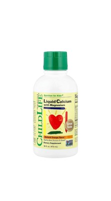 Essentials, Liquid Calcium with Magnesium, Natural Orange, 16 fl oz (473 ml)