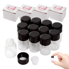 60 Pieces 2ML Clear Essential Oil Small Sample Glass Vials Bottles Containers
