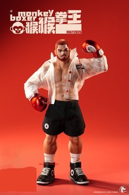 Wángēnbào Studio 1/6 HUBBY FURRY Monkey boxe Resin Statue  Limited r Collectible