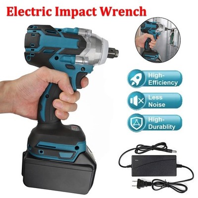 1/2'' High Power Driver Cordless Electric Impact Wrench Gun with Li-ion Battery