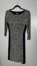 Lauren Ralph Lauren Women's Sheath Dress Knee Length Size 4 Classic And Timeless