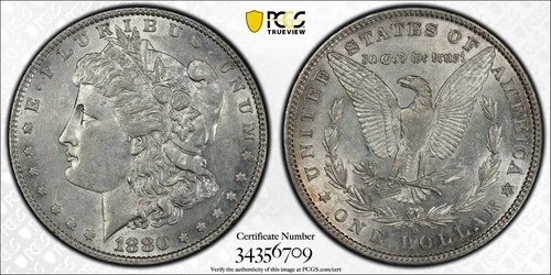 1880-O PCGS AU55 Morgan Silver Dollar Choice Almost Uncirculated