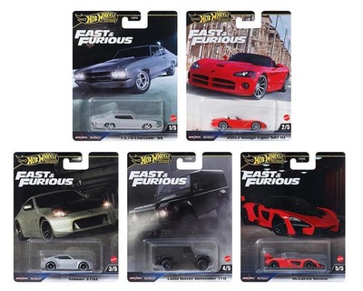 HOT WHEELS PREMIUM 2025 FAST AND FURIOUS SET OF 5 pcs HNW46 DIE CAST COLLECTORS 