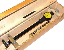 BEAUTIFUL STANDARD No 5 DIAL BORE GAGE 3-8 SET with INCH / METRIC DIAL INDICATOR