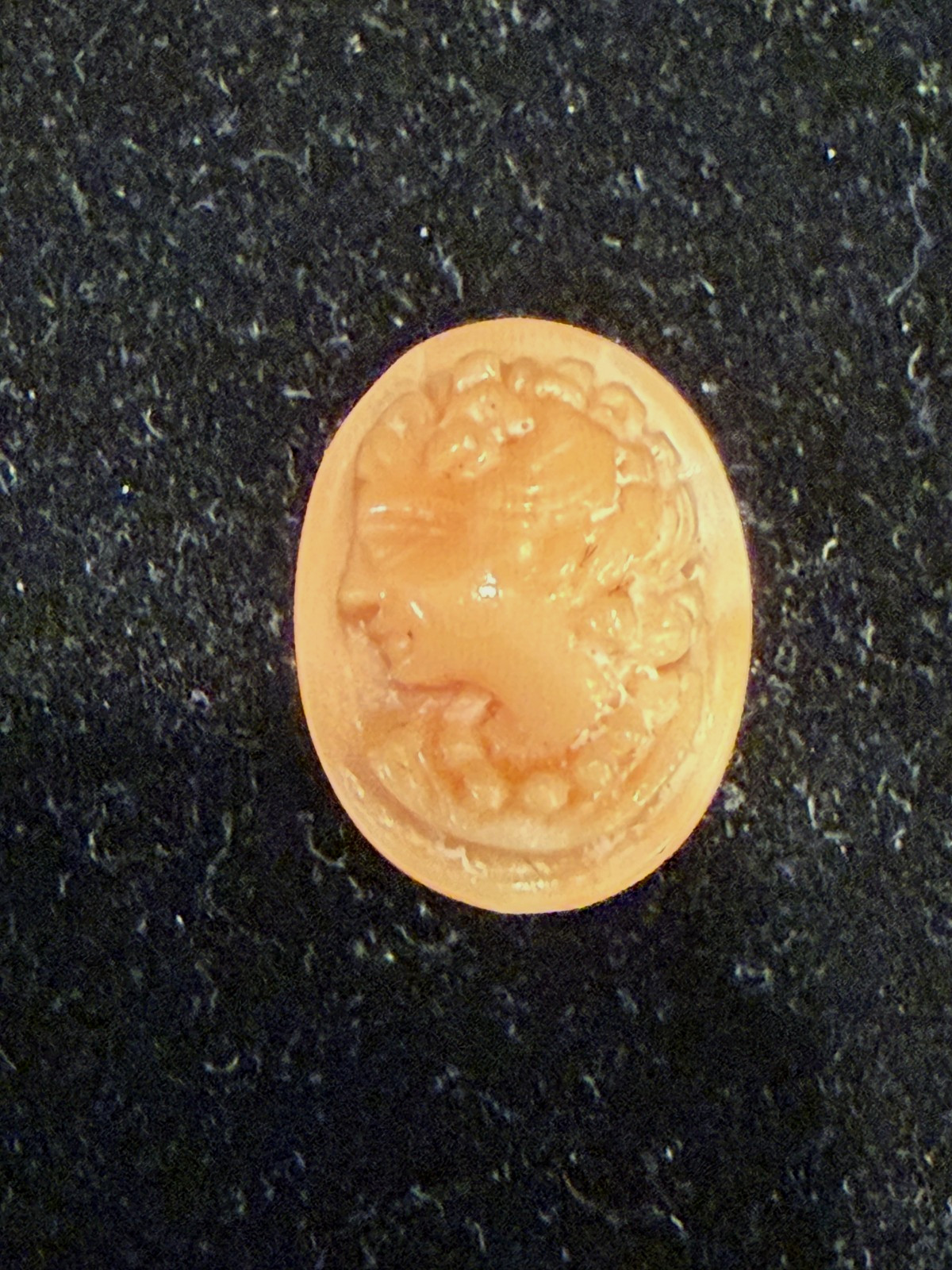 ANTIQUE HAND CARVED CORAL CAMEO