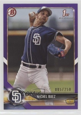 2018 Bowman Prospects Purple 5/250 Michel Baez #BP67 4l3