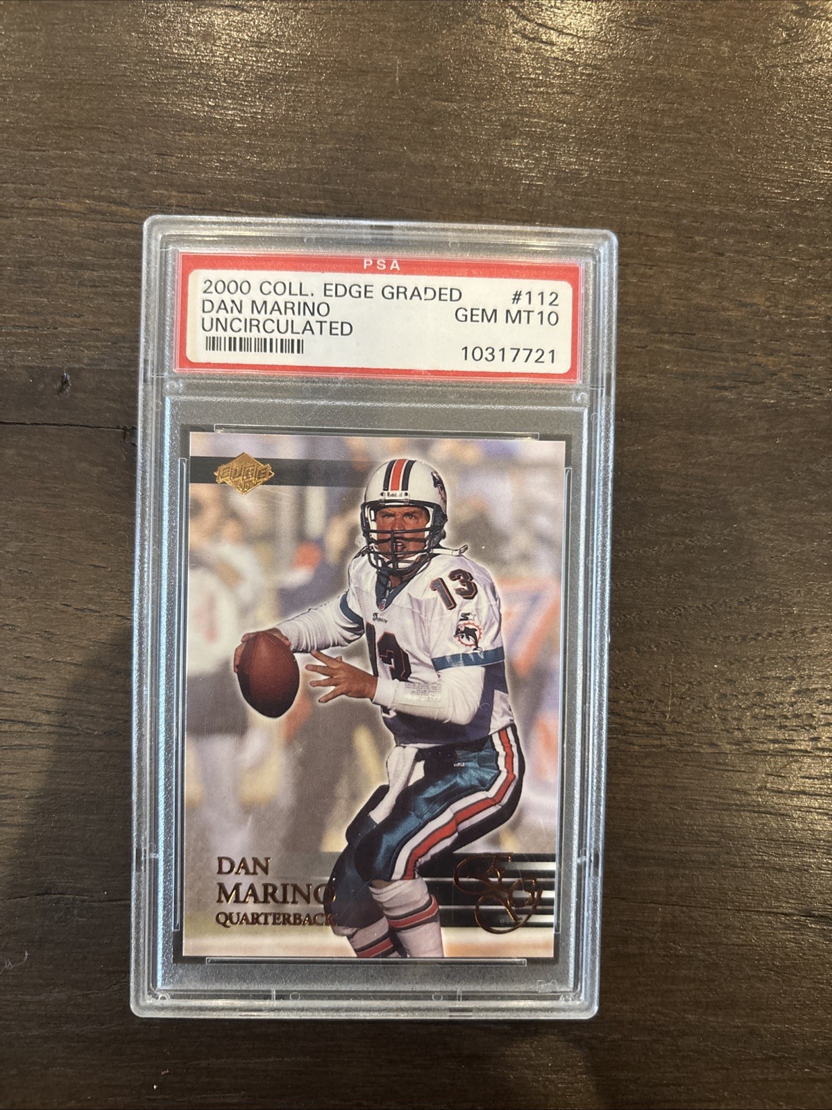 2000 Collector's Edge Dan Marino #112 PSA 10 view 1