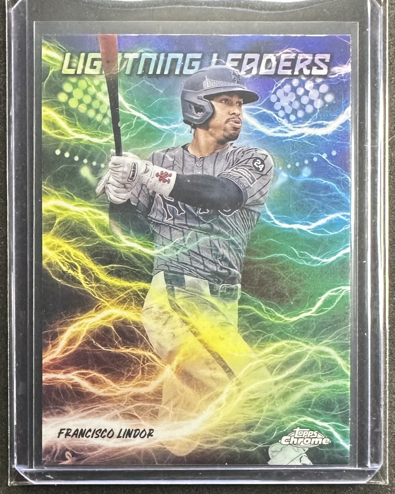 Francisco Lindor 2025 Topps Chrome #LL-7 Lightning Leaders - Mets