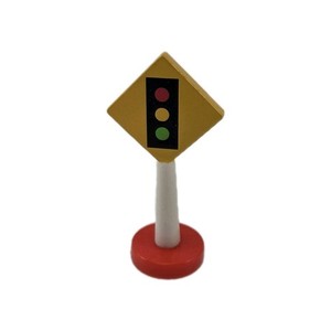 Traffic Road Sign Plastic Construction Site Figure Toy Pretend Play