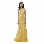 High Quality Lace Applique Long Prom Dress Wedding Dress Pageant