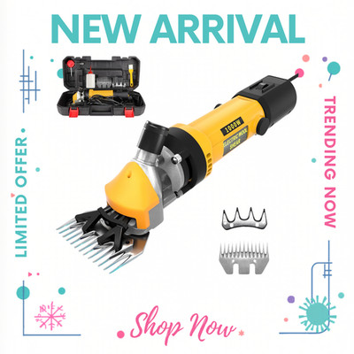 NEW 1000W Sheep Shears Electric Clippers 6 Speed Heavy Duty Yellow Blades