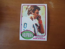 Don Strock 1976 Topps Football Rookie Card # 299 Miami Dolphins. rookie card picture