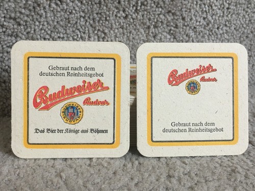 24 Beer Coasters Budweiser Budvar Czech Republic G51