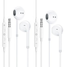 Wired Earbuds Headphone with Mic, 3.5mm in-Ear Earphone HiFi Stereo, Volume C...