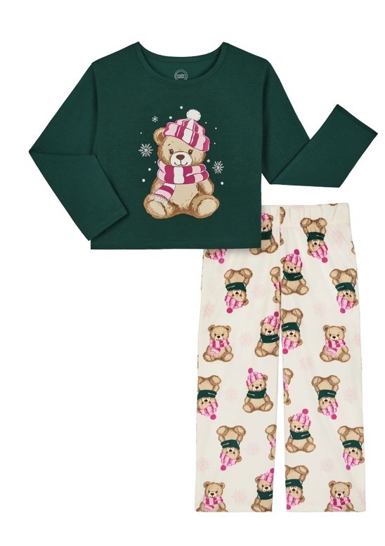 Wonder Nation Girls Green 2 PC Pajama Set Size Small NWT