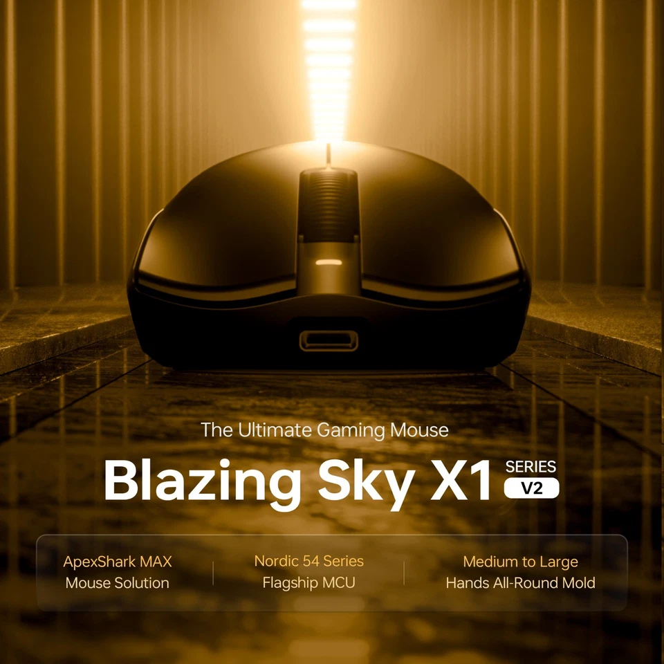 ATK Blazing Sky X1 V2 Wireless Gaming Mouse 8KHz 54g PAW3950 Ultra Sensor - Image 2 of 4