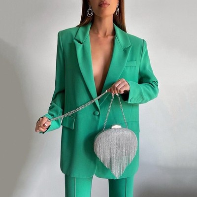 olga berg Bria Crystal Fringed Bag in Silver NWT $135