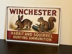 Winchester Ammunition ShotGun Shells Vintage Style Metal Sign Rabbit & Squirrel