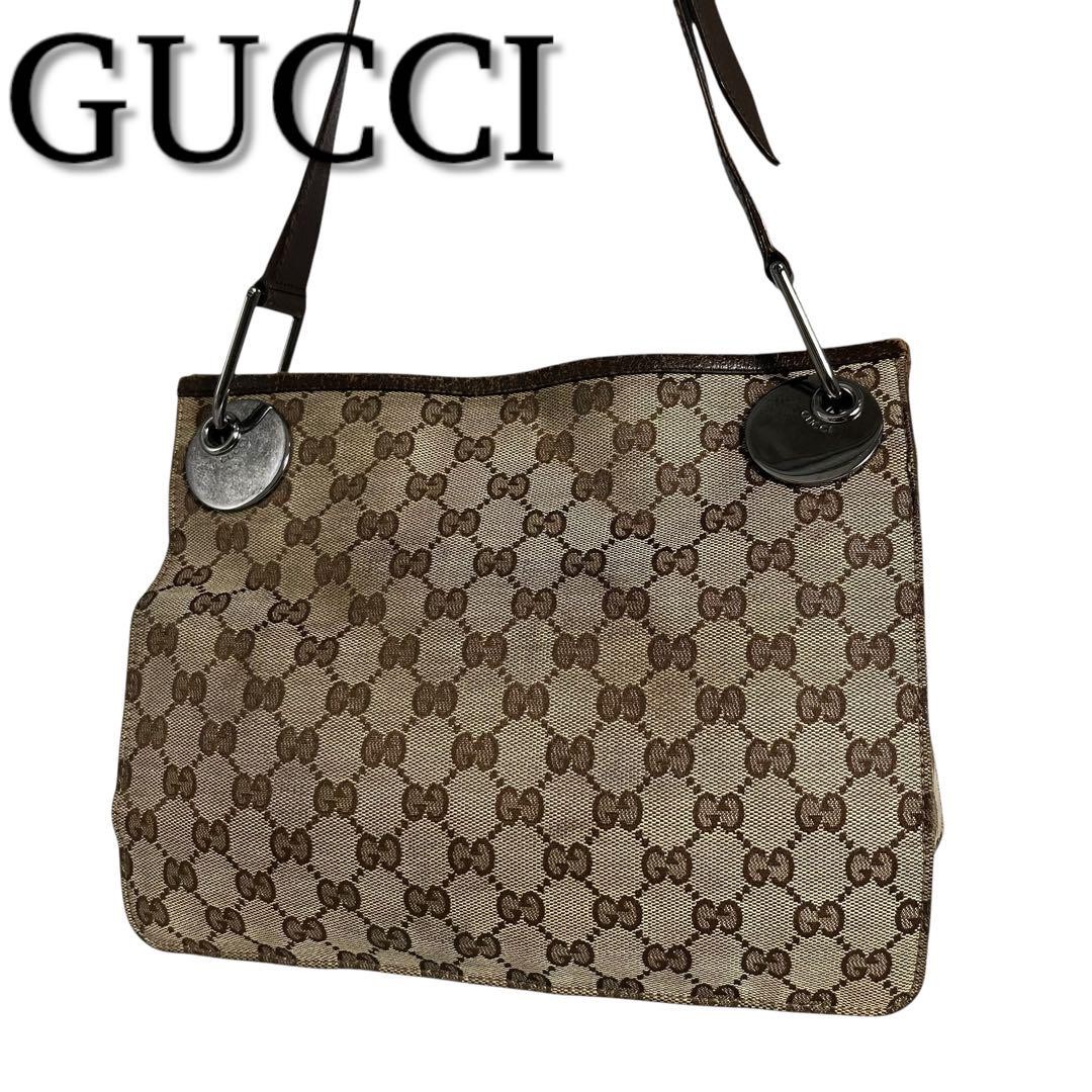 GUCCI GG canvas brown crossbody shoulder bag in excellent condition