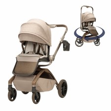 Maxi-Cosi Carriage Stroller Beige Brown Bassinet Single Infant Folding