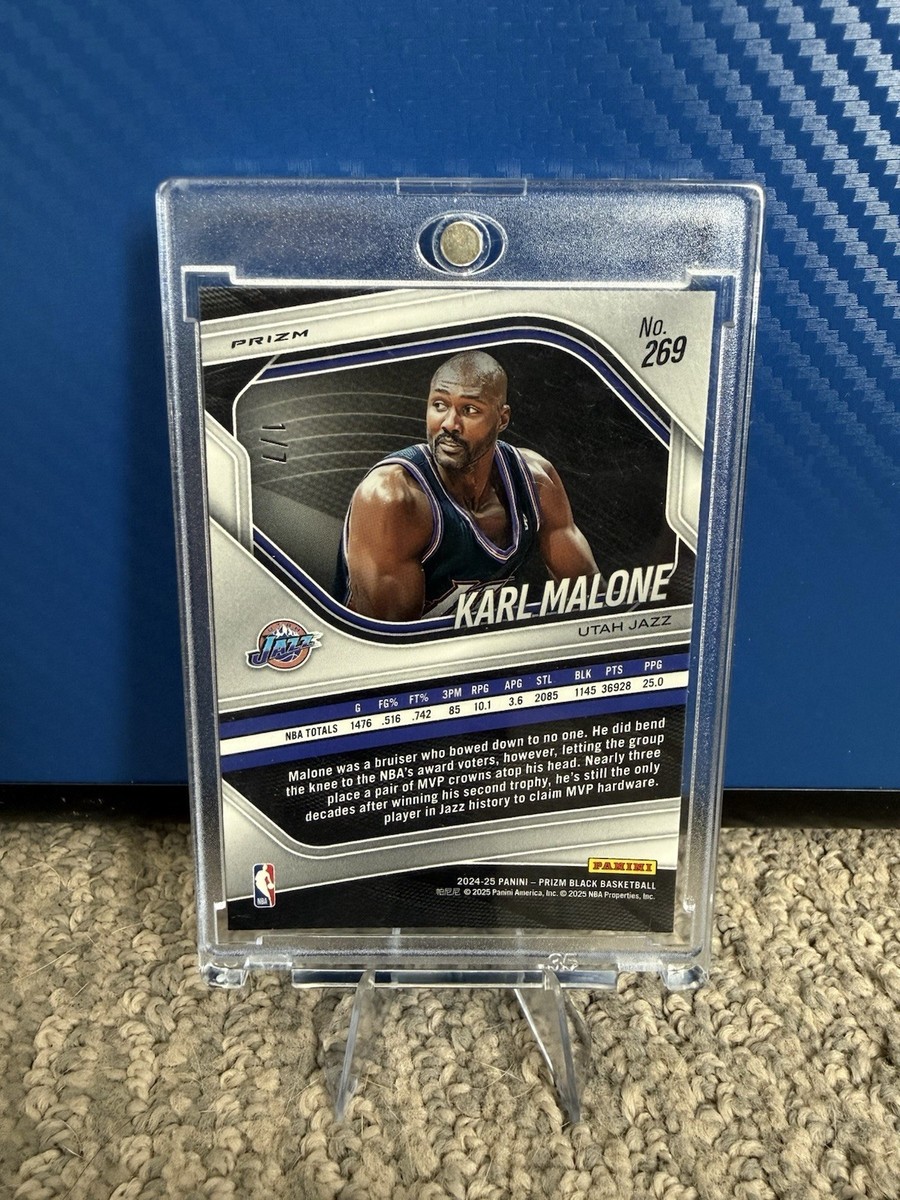 NBA[Karl Malone]マローンのゴールドリフレクター‼️285枚限定 2024-25 Panini Prizm Black - Legends Karl Malone #269 Green