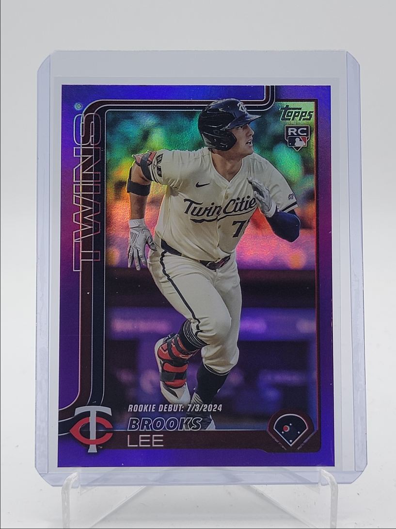 BROOKS LEE 2025 TOPPS UPDATE SERIES ROOKIE DEBUT PURPLE FOIL RC /250 Q1610