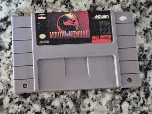 Mortal Kombat SNES (Super Nintendo, 1992) Authentic Discoloration Vintage 