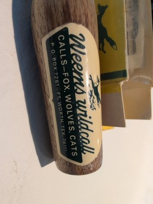 Vintage Weems Wild Call Game Call Fort Worth Texas Wood Predator Call w/ Box