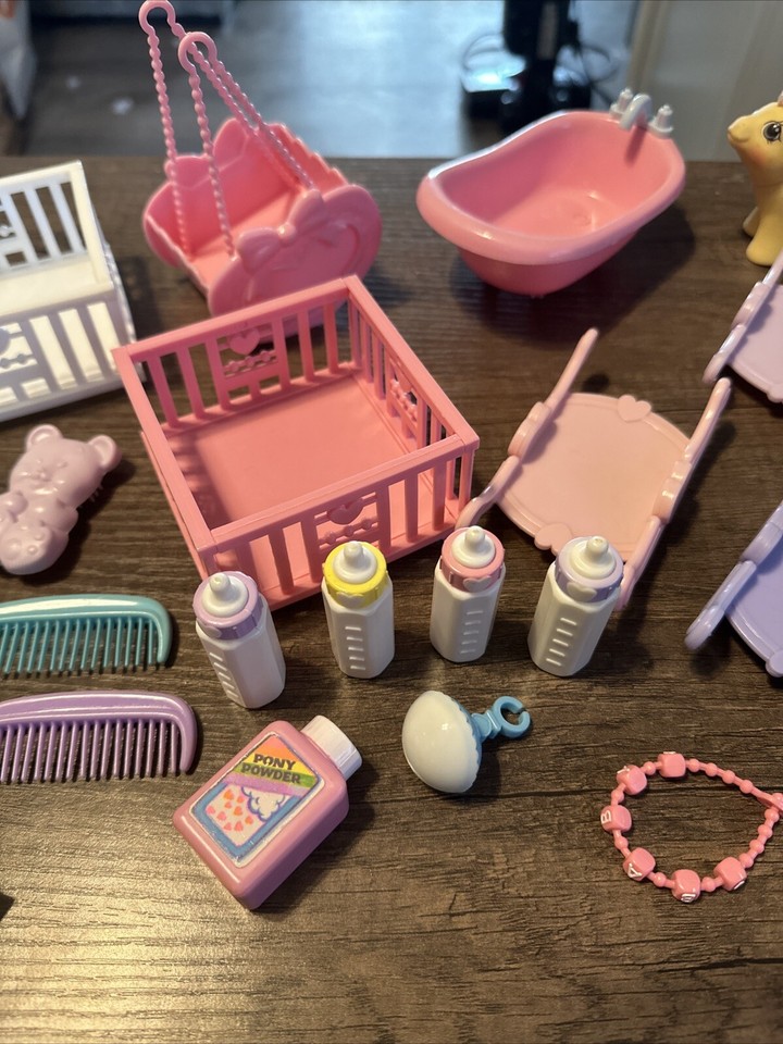 Vintage G1 My Little Pony Lullaby Nursery Baby Furniture Accessories